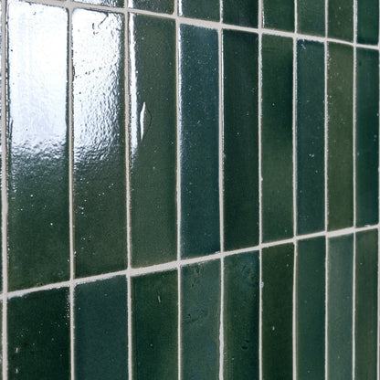 Stone Glaze Ceramic Petrol Green Gloss Brick