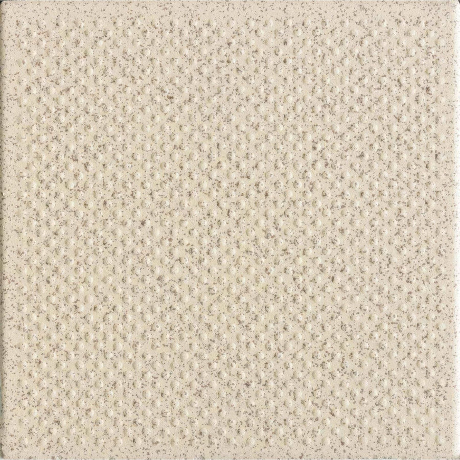 Beige stone pinhead quarry tile 148x148x9mm with speckled granular textured surface for flooring and walls