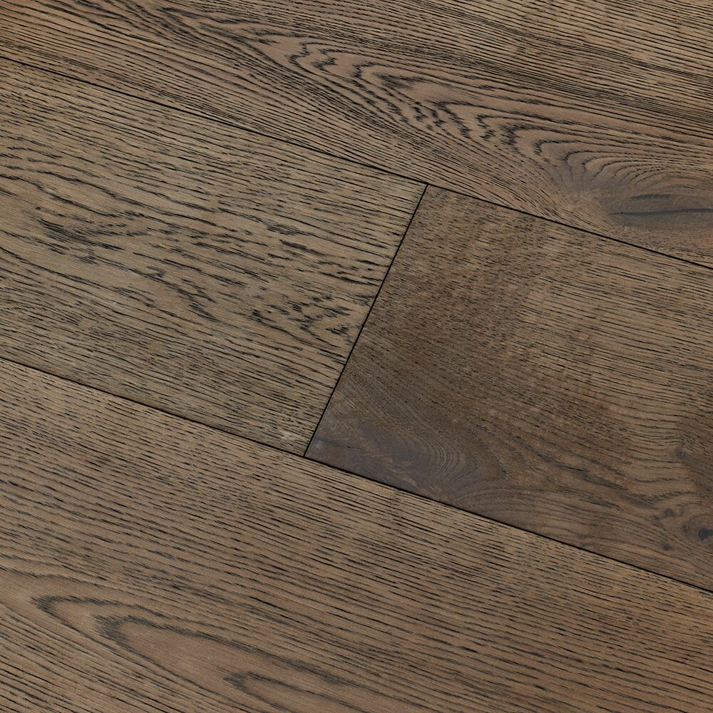 Dark brown hardwood floor planks with natural wood grain pattern stonehaven amaretti oak flooring