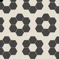Stratford black and white hexagonal tile pattern in black and cream colors for stylish floor and wall decoration