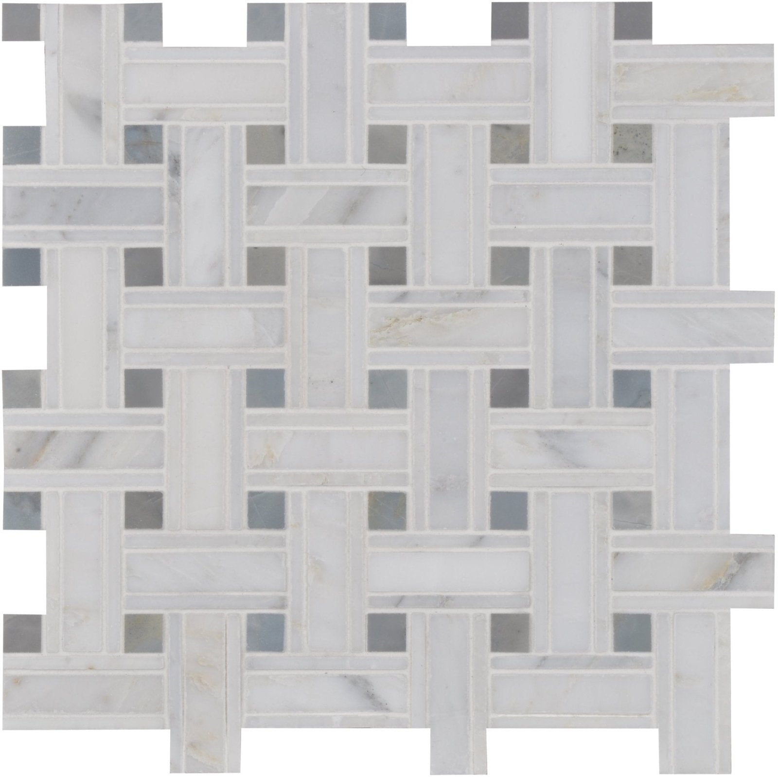 Stratus Basket Weave Stone Mosaic