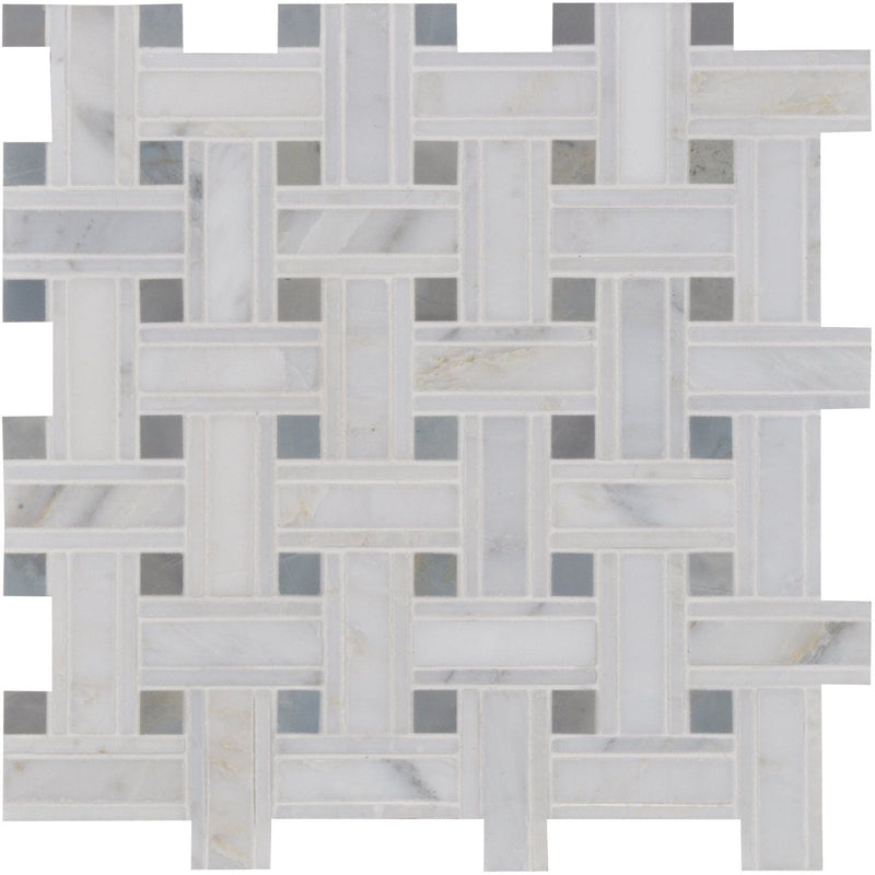 Stratus Basket Weave Stone Mosaic