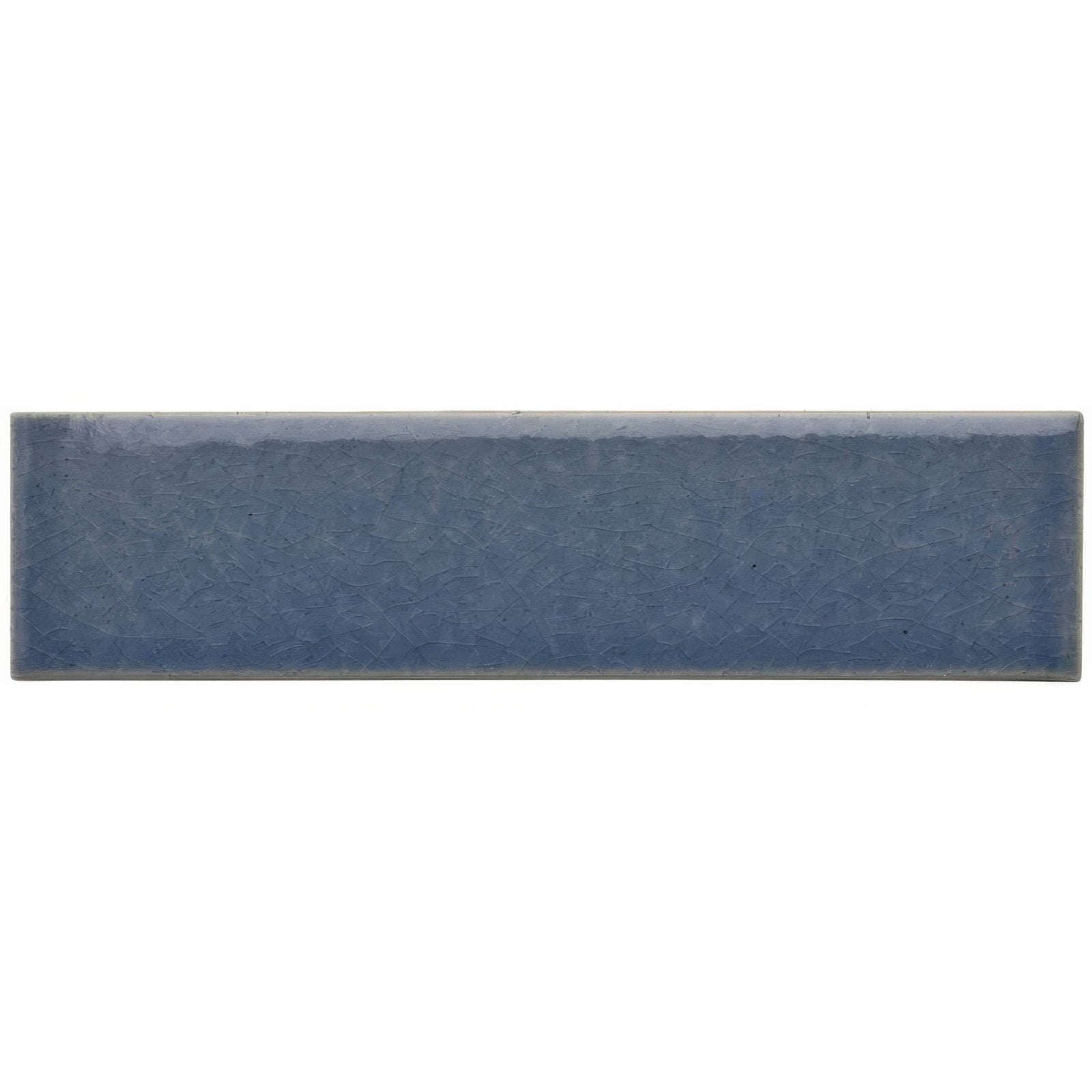 Stream brick tile a rectangular matte blue ceramic tile with a subtle textured surface for wall and floor use