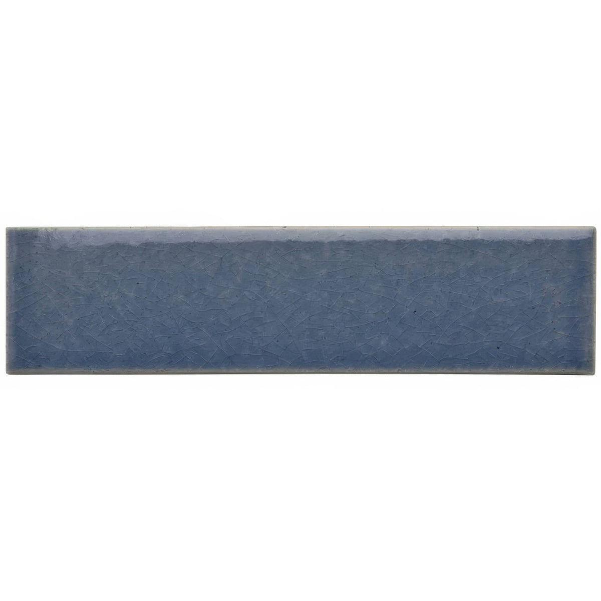 Stream brick tile a rectangular matte blue ceramic tile with a subtle textured surface for wall and floor use