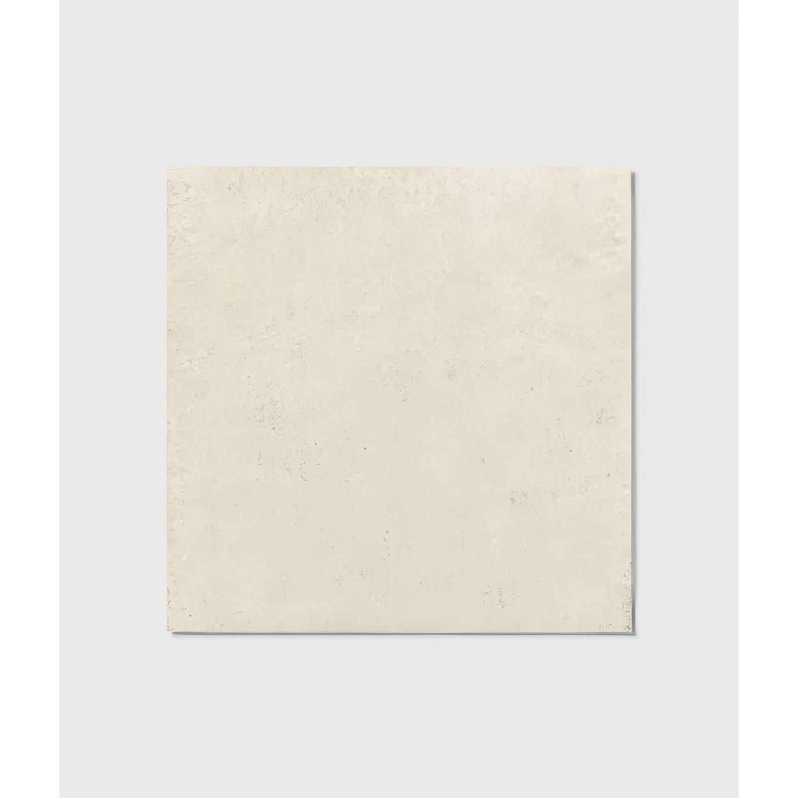 Cream-colored stucco porcelain square tile with a subtle textured ivory surface for flooring and wall applications