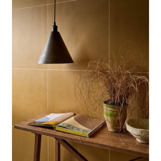 Stucco Porcelain Textured Mustard - alternate view