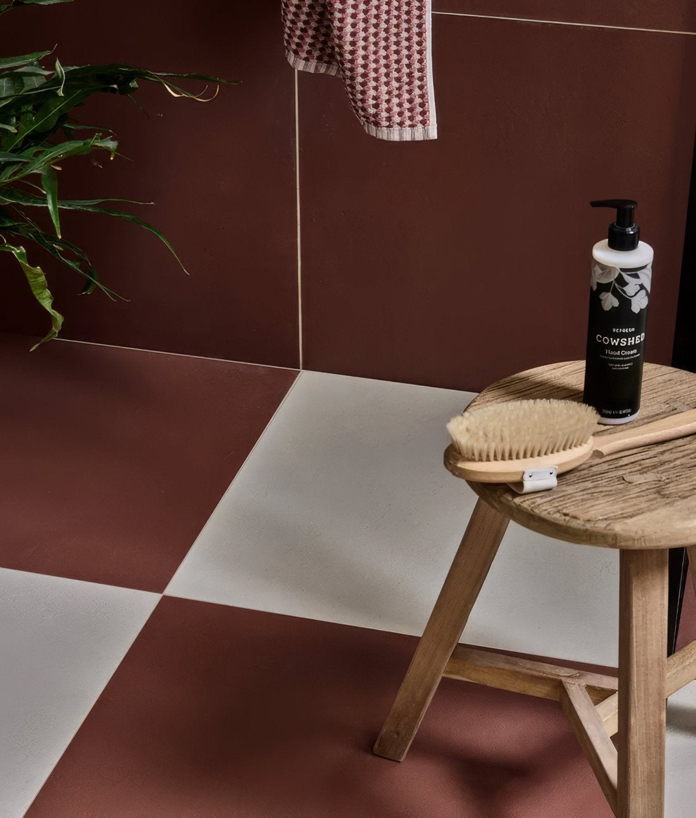 Stucco Porcelain Textured Red