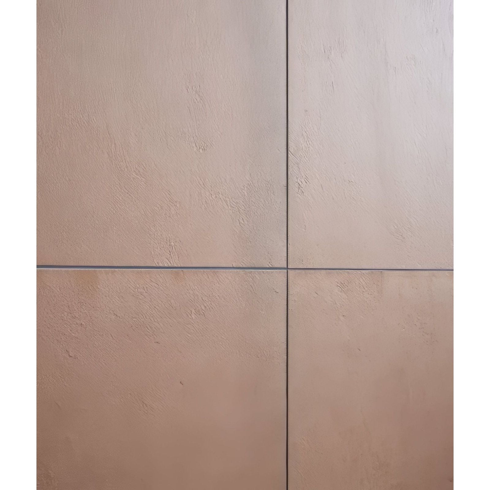 Beige stucco porcelain textured tan wall panels arranged in a grid showcasing material and texture details