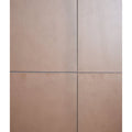 Beige stucco porcelain textured tan wall panels arranged in a grid showcasing material and texture details