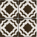 Studio cassius brown ceramic tiles with brown and white geometric patterns made of ceramic for stylish flooring and walls