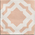 Studio cassius pink ceramic square ceramic tile with geometric pattern in soft pink and white