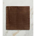 Studio jamboree handpainted ceramic chocolate field tile with brown rectangular shape and textured wood grain finish