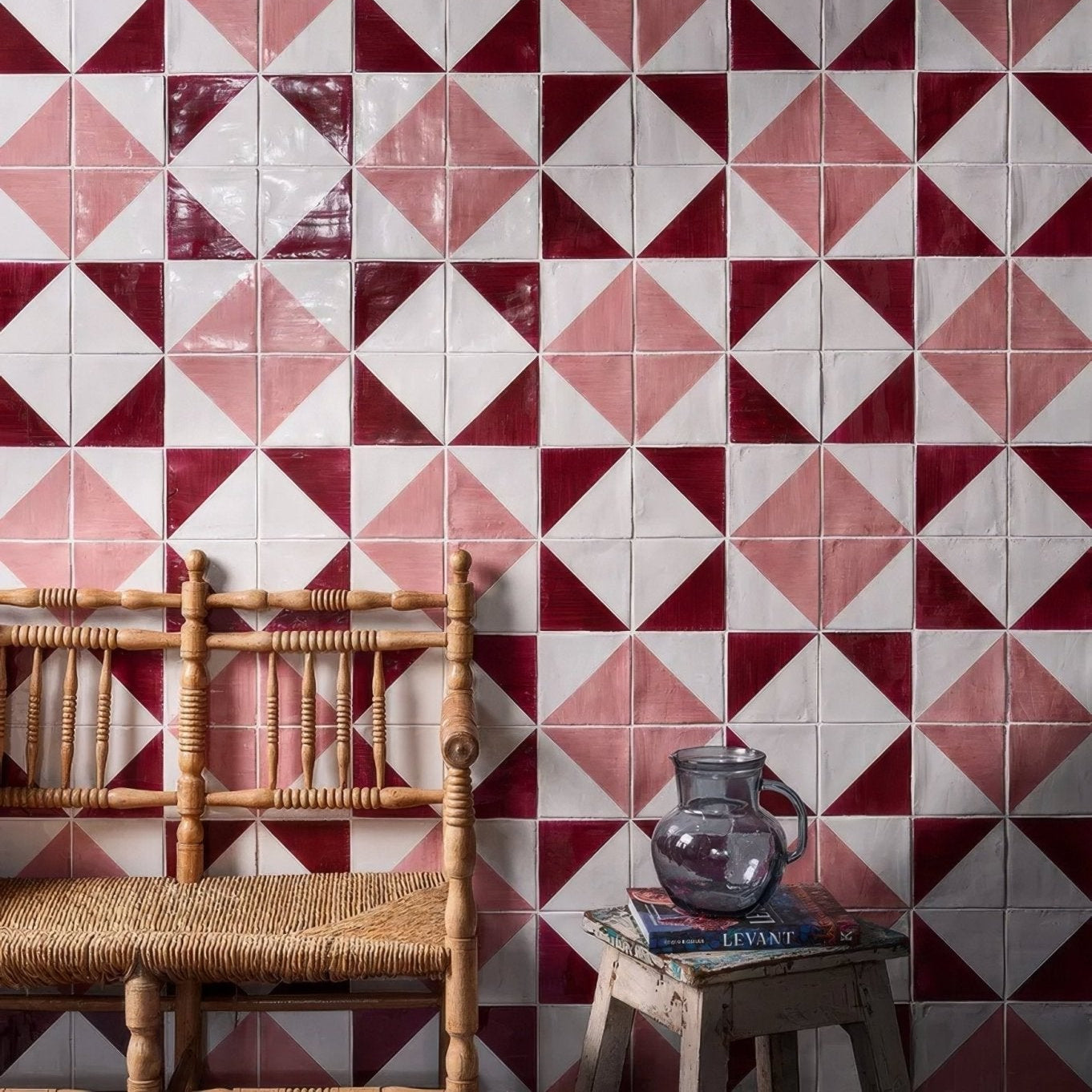 Studio Jamboree Handpainted Ceramic Coral Tri