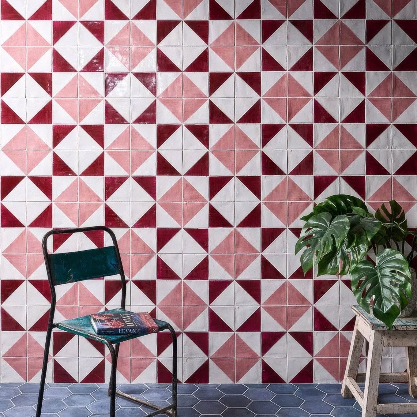 Studio Jamboree Handpainted Ceramic Coral Tri