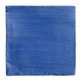 A square ceramic tile with vibrant blue glaze and horizontal brushstroke texture from Studio Jamboree Handpainted Greek Blue Field