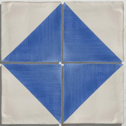 Studio Jamboree Handpainted Ceramic Greek Blue Tri