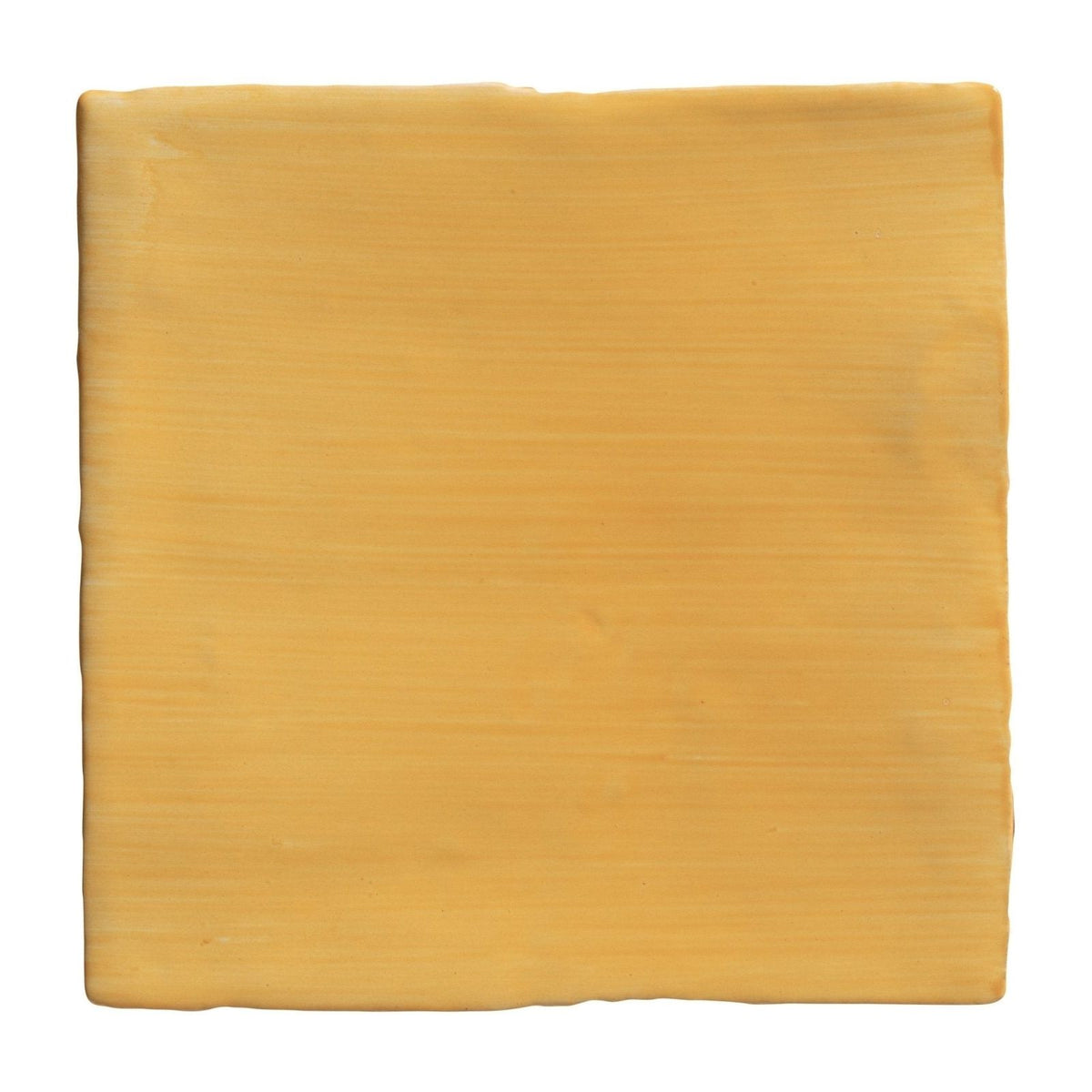 
Studio jamboree handpainted ceramic summer field square mustard yellow tile with smooth textured surface and rounded edges