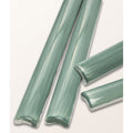 Studio jamboree handpainted ceramic thyme beading tiles in sleek matte teal with a subtle brushed texture and rounded edges