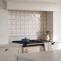 STUDIO Sanderson Oxbow Check Pottery Blue Ceramic Wall Tile 13x13cm