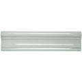 A sleek glossy light gray ceramic tile sudbury clarence with subtle curved profile and elegant horizontal ridges