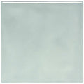 A square glossy light blue ceramic tile with a smooth slightly reflective surface from Sudbury crackle field tile collection