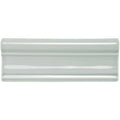A sleek glossy white ceramic tile sudbury hampton with subtle curved profile and two horizontal ridges