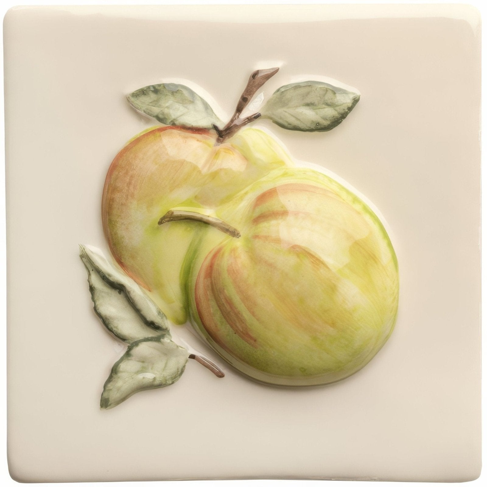 Summer Fruits Apple Handpainted Tile
