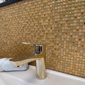 Svarna Sparkling Mosaic gold sparkling mosaic tiles, detail