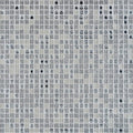 Silver glitter Taj glass mosaic tile featuring a grid of square and octagonal pieces in varying shades