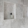 Taj Mahal Marble Honed Finish grey marble-effect tile, detail