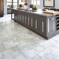 Taj mahal marble honed finish gray marble-effect kitchen floor tiles with subtle veining and polished surface