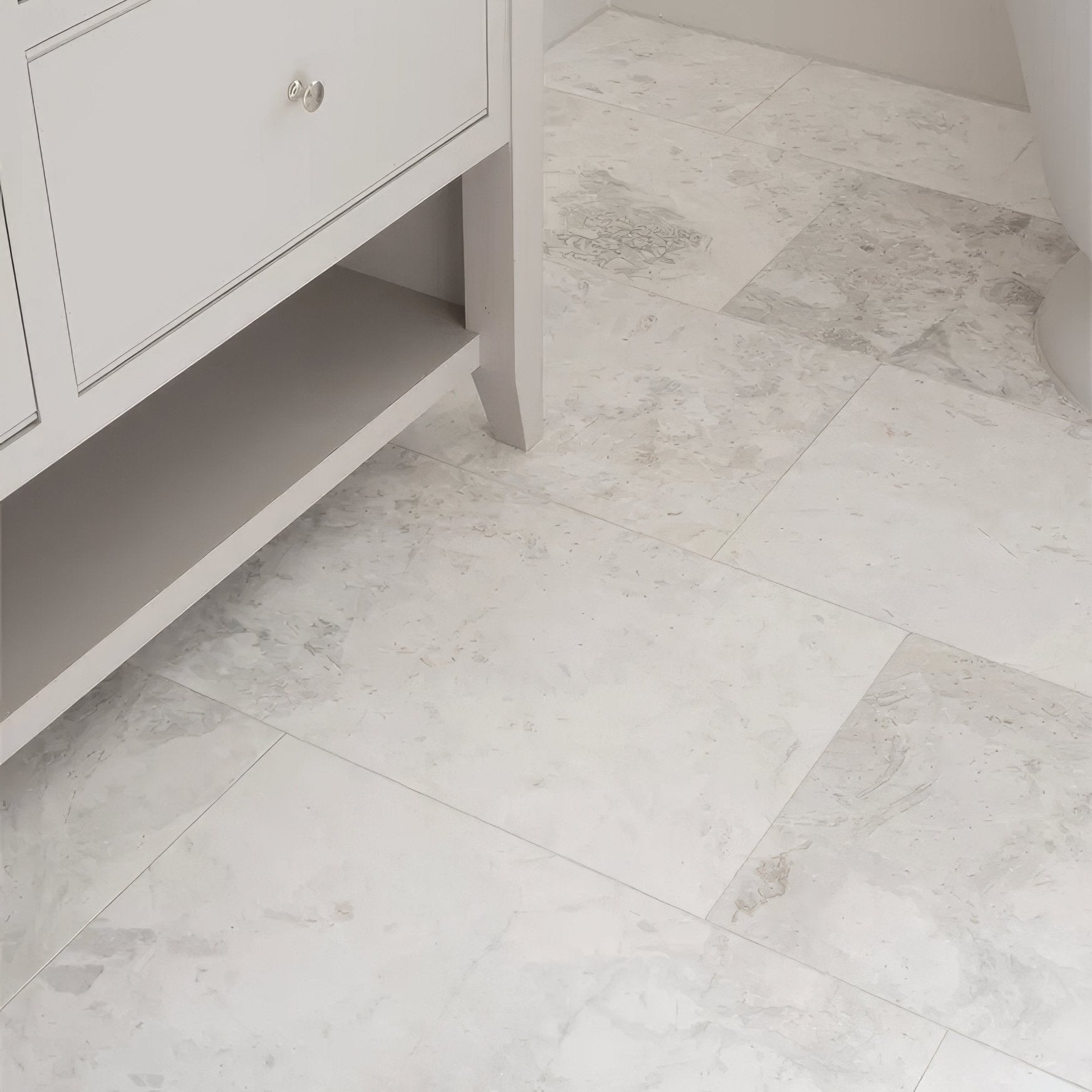 Taj Mahal Marble Honed Finish 61 x 40.6cm in a shower setting