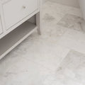 Taj Mahal Marble Honed Finish 61 x 40.6cm in a shower setting