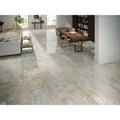 Támesis 1851 light polished gray marble-effect floor tiles with subtle beige veining for elegant interiors