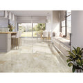 Shiny beige támesis 1851 sand polished marble floor tiles with subtle veining for elegant interior flooring