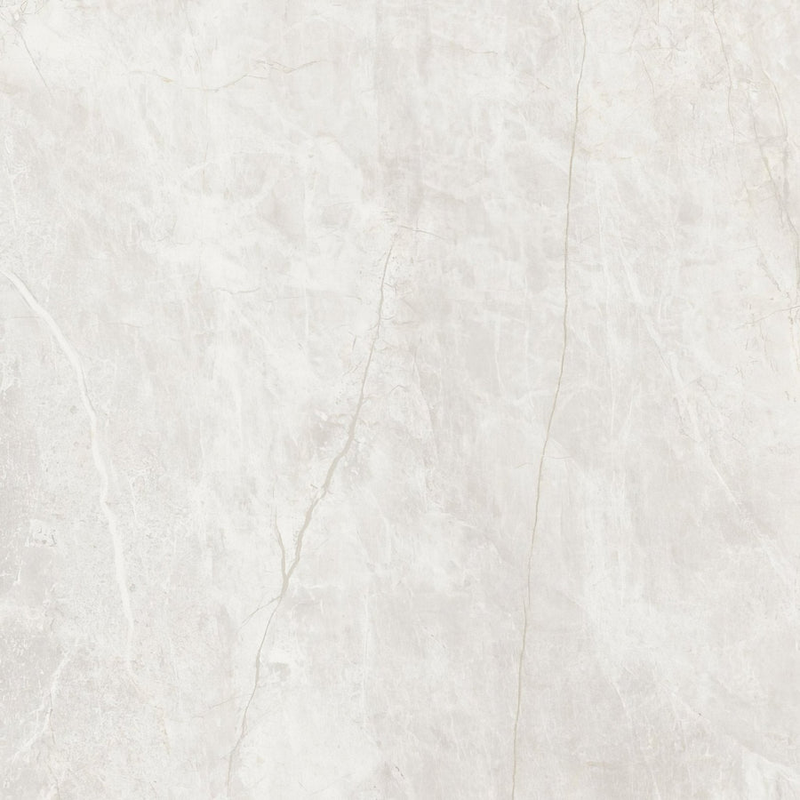 Támesis 1851 white polished cream-colored marble-effect tile with subtle gray veining for flooring and walls