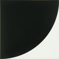 Tao 1 Black on Dover White black and white patterned tile with a bold curved design