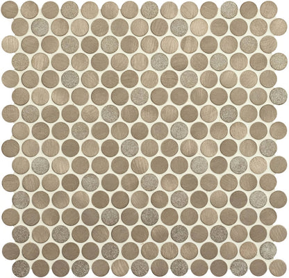 Tarvos Copper Mixed Finish Penny Round