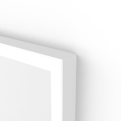 Tate Light Rectangular Mirror 40x80cm in White - Origins Living