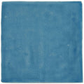 A square blue ceramic field tile teal with a crackled glaze finish perfect for indoor wall applications