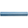 A sleek glossy blue ceramic ogee moulding teal tile with subtle gradient and elegant ridged design
