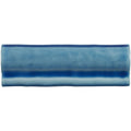 A rectangular ceramic tile with a smooth glazed surface in a gradient of teal blue hues for torus moulding