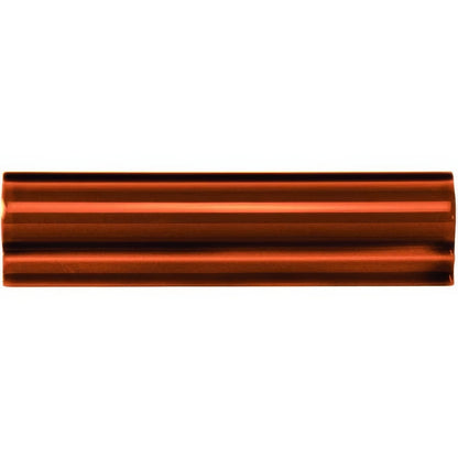Teapot brown albert moulding copper-colored ribbed metal rod with sleek polished finish for decorative use
