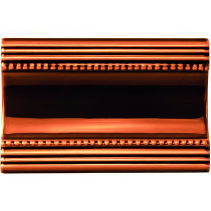Teapot Brown Plain Cornice Ceramic Wall Tile 152x75mm