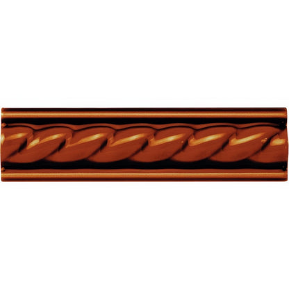 Teapot Brown Rope Moulding Ceramic Wall Tile 152x40mm