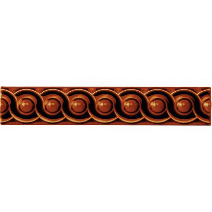 Teapot Brown Scroll Moulding Ceramic Wall Tile 152x29mm