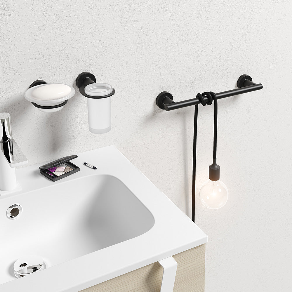 Tecno Project Towel Ring in Black - Origins Living, view 2