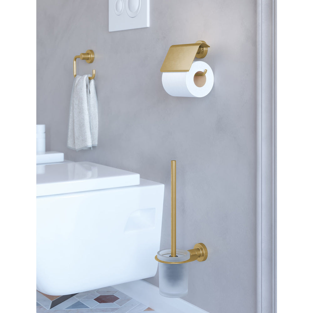 Tecno Project WC Brush Set in Brushed Brass - Origins Living, view 3
