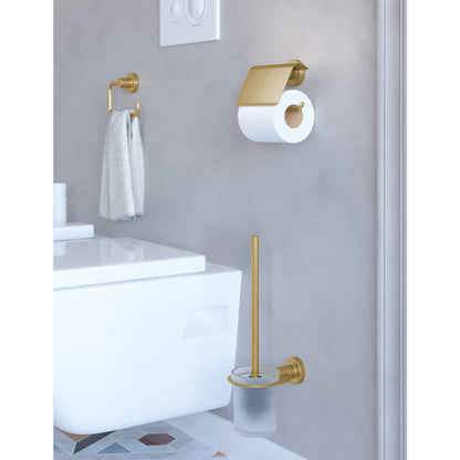Tecno Project WC Brush Set in Brushed Brass - Origins Living, view 3