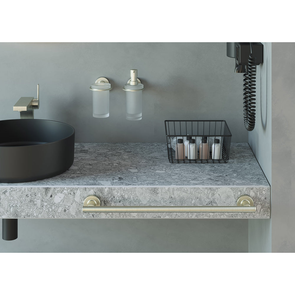 Tecno Project Towel Rail 51cm in Brushed Nickel - Origins Living, view 2